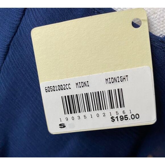 Haute Hippie Silk Ruffled Halter Top Blouse Sz S Dark Blue Feminine Minimalist - Picture 9 of 11